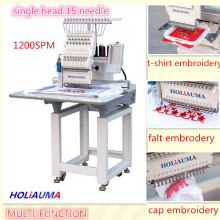 HOLIAUMA Closed to TAJIMA Single Head High Speed Computer Operation Embroidery Machine With 15 Colors